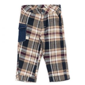 Chinos in Flanella con Tasca di Jeans Maperò