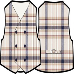 Gilet in Tartan Pure